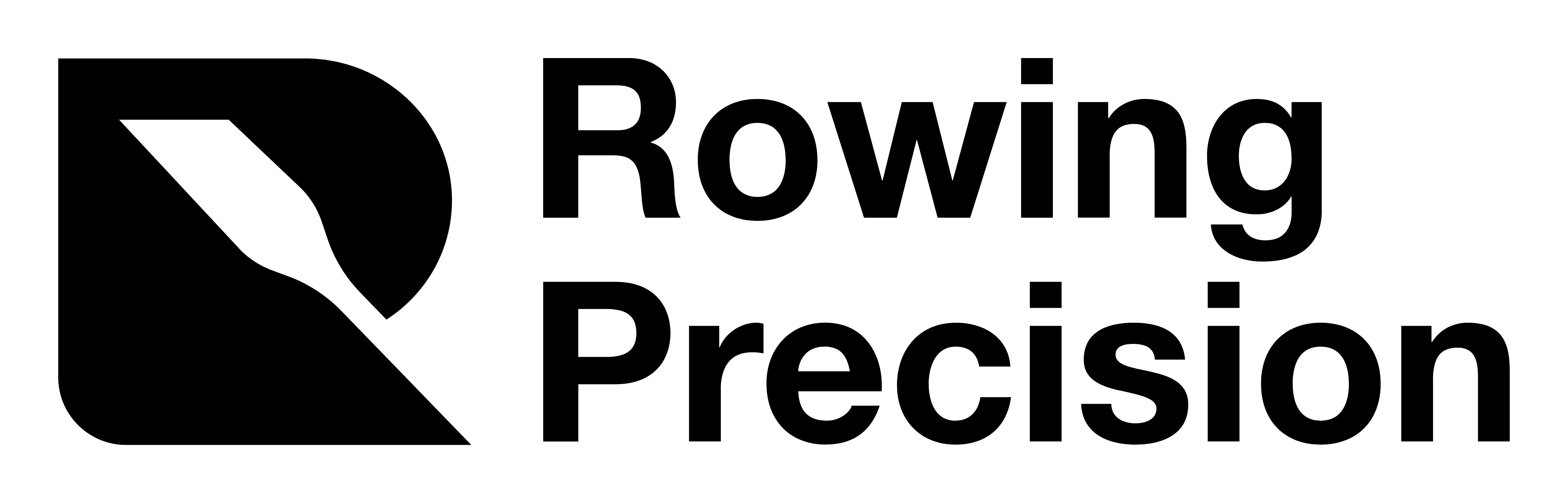 Rowing Precision logo: black