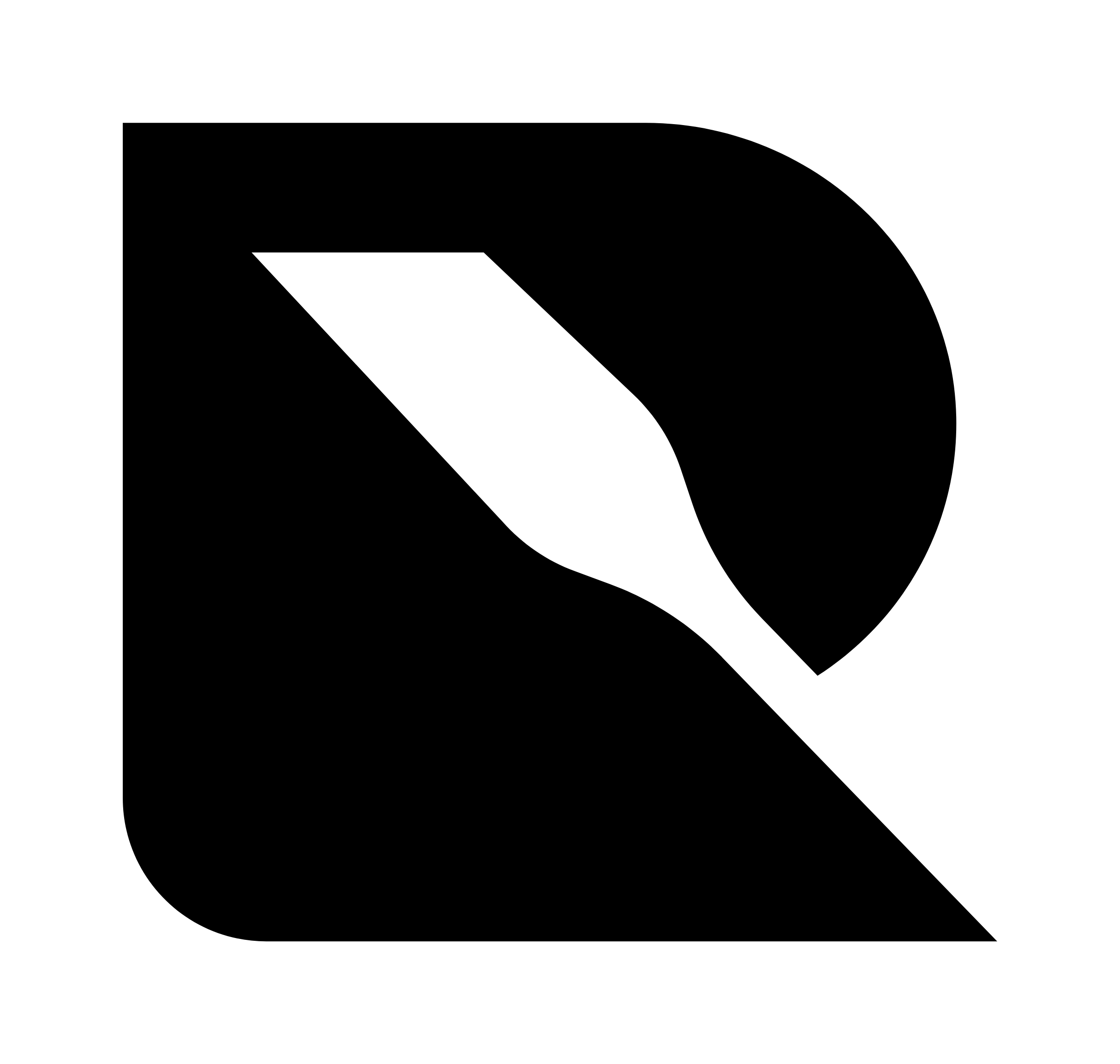 The R mark: black